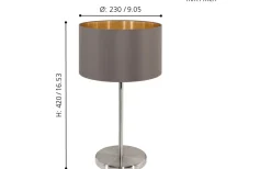 Bordslampor < Eglo Maserlo Bordslampa 42cm Cappuccino/Guld