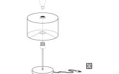 Bordslampor < Eglo Maserlo Bordslampa 42cm Cappuccino/Guld