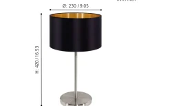 Bordslampor < Eglo Maserlo Bordslampa 42cm Svart/Guld