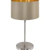 Bordslampor < Eglo Maserlo Bordslampa 42cm Taupe/Guld
