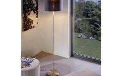 Golvlampor < Eglo Maserlo Golvlampa 151cm Nickel/Cappuccino