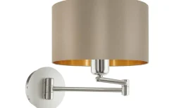 Läslampor < Eglo Maserlo Vägglampa Nickel/Taupe