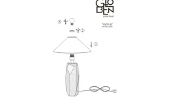 Vardagsrum|Sovrum < Globen Lighting Massi Bordslampa 56cm Svart/Vit