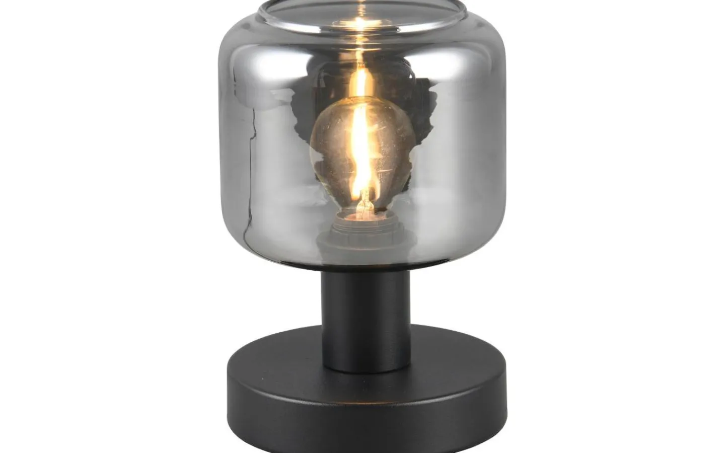 Bordslampor-Trio Lighting Mataro Bordslampa E14 matt svart/rökfärgad
