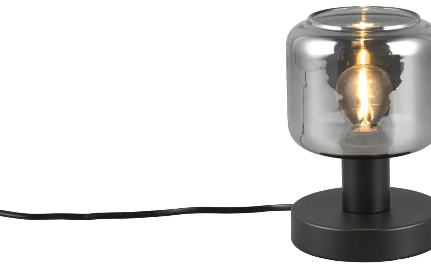 Bordslampor-Trio Lighting Mataro Bordslampa E14 matt svart/rökfärgad