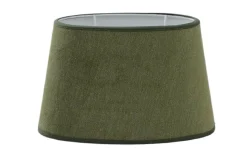 Ovala Lampskärmar-Hallbergs Matrix Oval Lampskärm 25cm Olive