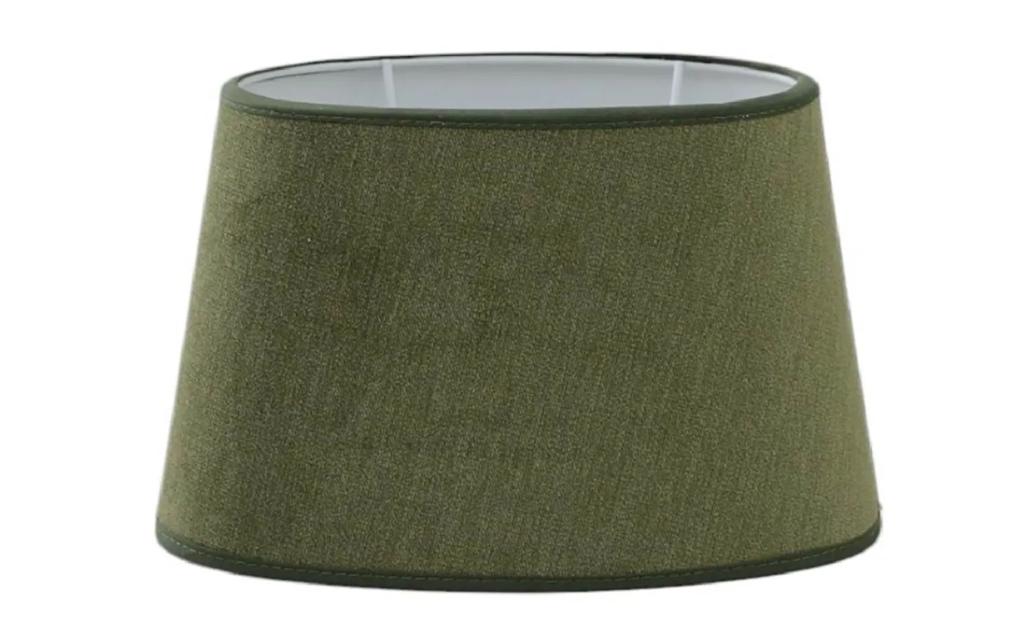 Ovala Lampskärmar-Hallbergs Matrix Oval Lampskärm 25cm Olive