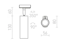 Skensystem|Kök & Matplats < Rendl Mavro 1-fas Spotlight Vit 12W LED 3000K