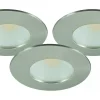 Downlights, Spotlight|230V Led Spotlights < Malmbergs MD-231 Downlight 3000K 3x5W Satin 230V IP44 3-Pack