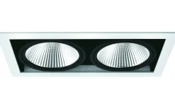 Downlights, Spotlight|230V Led Spotlights < Malmbergs MD-251 Downlight 3000K 2x10W Vit/Svart 230V IP21