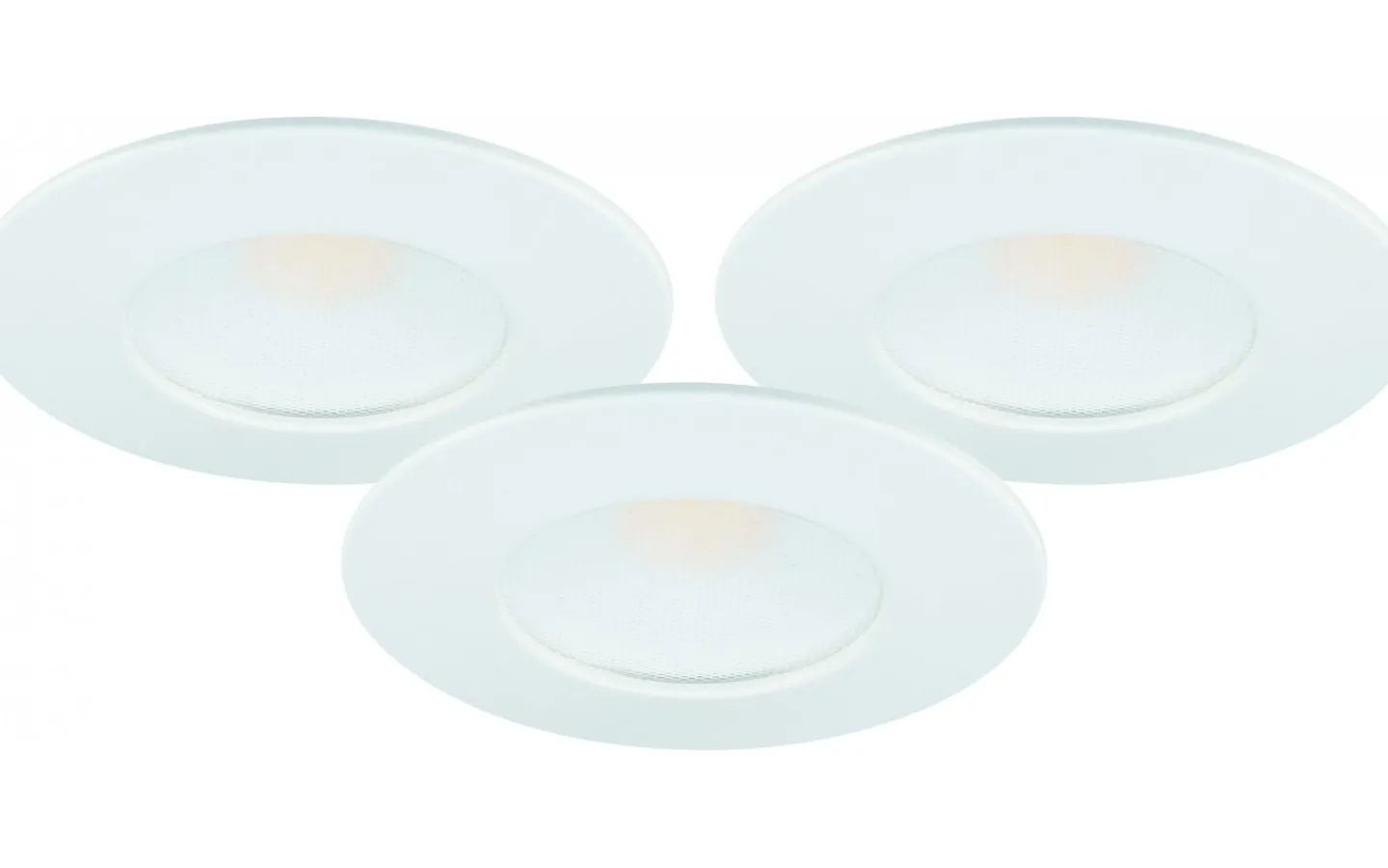 Downlights, Spotlight|230V Led Spotlights < Malmbergs MD-231 Downlight 3000K 3x5W Vit 230V IP44 3-Pack