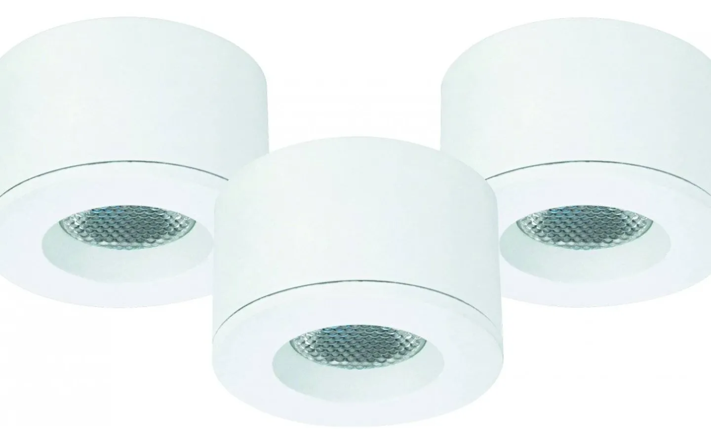 Downlights, Spotlight|Minispotlights & Ledpuckar < Malmbergs MD-29 Downlightset 2700K 3x1,6W Vit 230V IP44