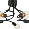 Plafonder < Markslojd Medusa Plafond 5L 70cm Svart
