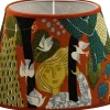 Ovala Lampskärmar-Hallbergs Melodi Oval Lampskärm 20cm Orange Stig Lindberg