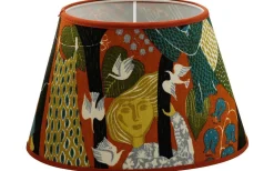 Ovala Lampskärmar-Hallbergs Melodi Oval Lampskärm 20cm Orange Stig Lindberg