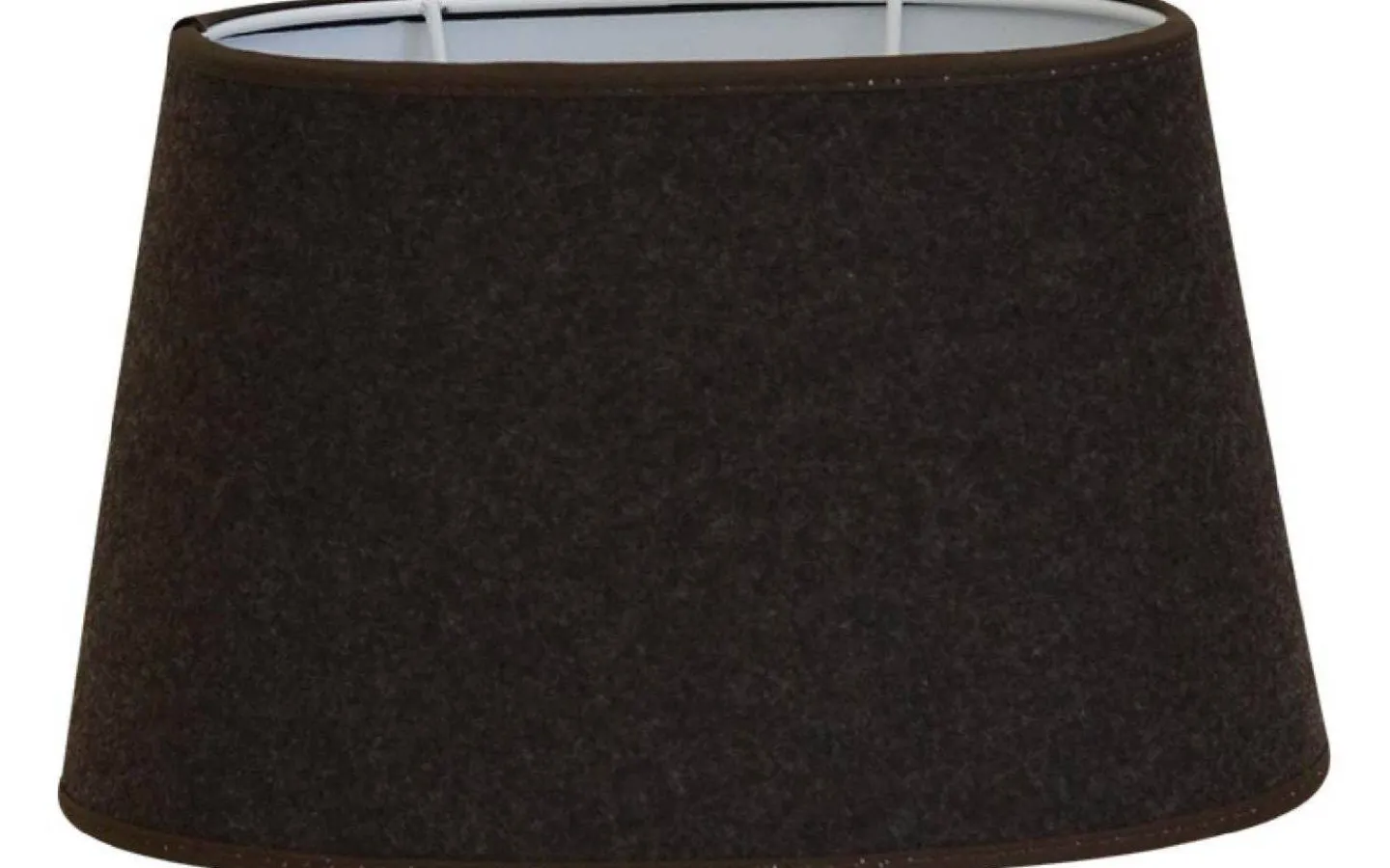 Ovala Lampskärmar-Hallbergs Melton Ull Oval Lampskärm 20cm Brun