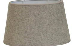 Ovala Lampskärmar-Hallbergs Melton Ull Oval Lampskärm 25cm Sand