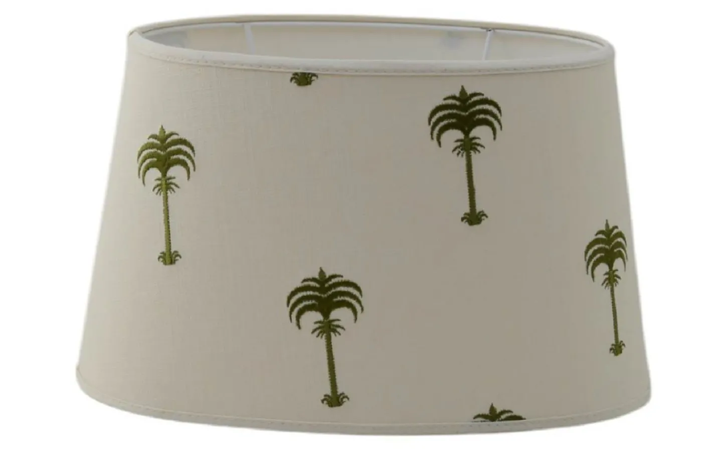 Ovala Lampskärmar-Hallbergs Menara Oval Lampskärm 20cm Olive by Clark & Clark