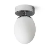 Badrumslampor Tak-Rendl Meringue Plafond 11cm Opal/Krom IP44