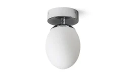 Badrumslampor Tak-Rendl Meringue Plafond 11cm Opal/Krom IP44