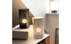 Ljuslyktor|Uppladdningsbara Lampor Inomhus < Dyberg Larsen Mesh Uppladdningsbar Lykta 20cm LED 2700K Svart/Mässing