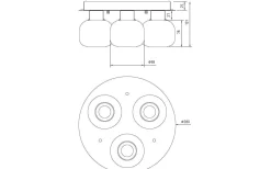 Badrum|Badrumslampor Tak-Aneta Messina Plafond 28cm Krom/Vit IP44