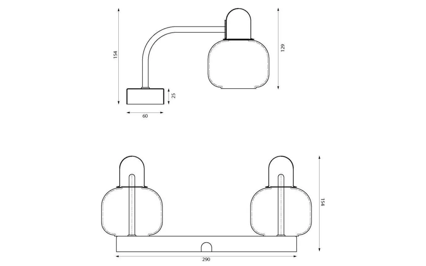 Badrum|Badrumslampor Vägg < Aneta Messina Skåpsbelysning 33cm Krom/Vit IP44