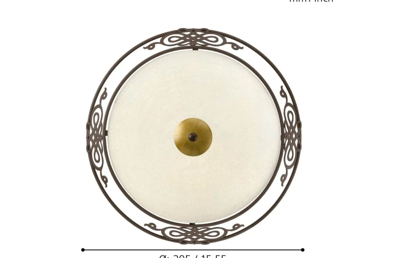 Plafonder-Eglo Mestre Plafond 39,5cm Brun