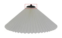 Plisserade Lampskärmar < Hallbergs Metallbricka till Plisserad Lampskärm Ø40cm och Ø50cm Svart