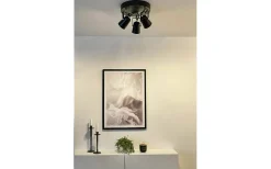 Runda Takspotlights|Takspot Med 3 Lampor-Aneta Metz Takspotlight 25cm 3L Svart/Matt Mässing