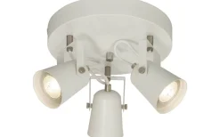Runda Takspotlights|Takspot Med 3 Lampor-Aneta Metz Takspotlight 25cm 3L Vit/Stål