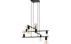 Stora Taklampor Ø70-150 Cm < Eglo Mezzana Taklampa 65cm 8L Svart