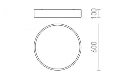 Plafonder-Rendl Mezzo Plafond 60cm LED 60W 3000K Vit