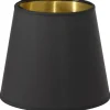 Enfärgade Runda Lampskärmar < PR Home Mia Lampskärm Ø20cm Svart/Guld
