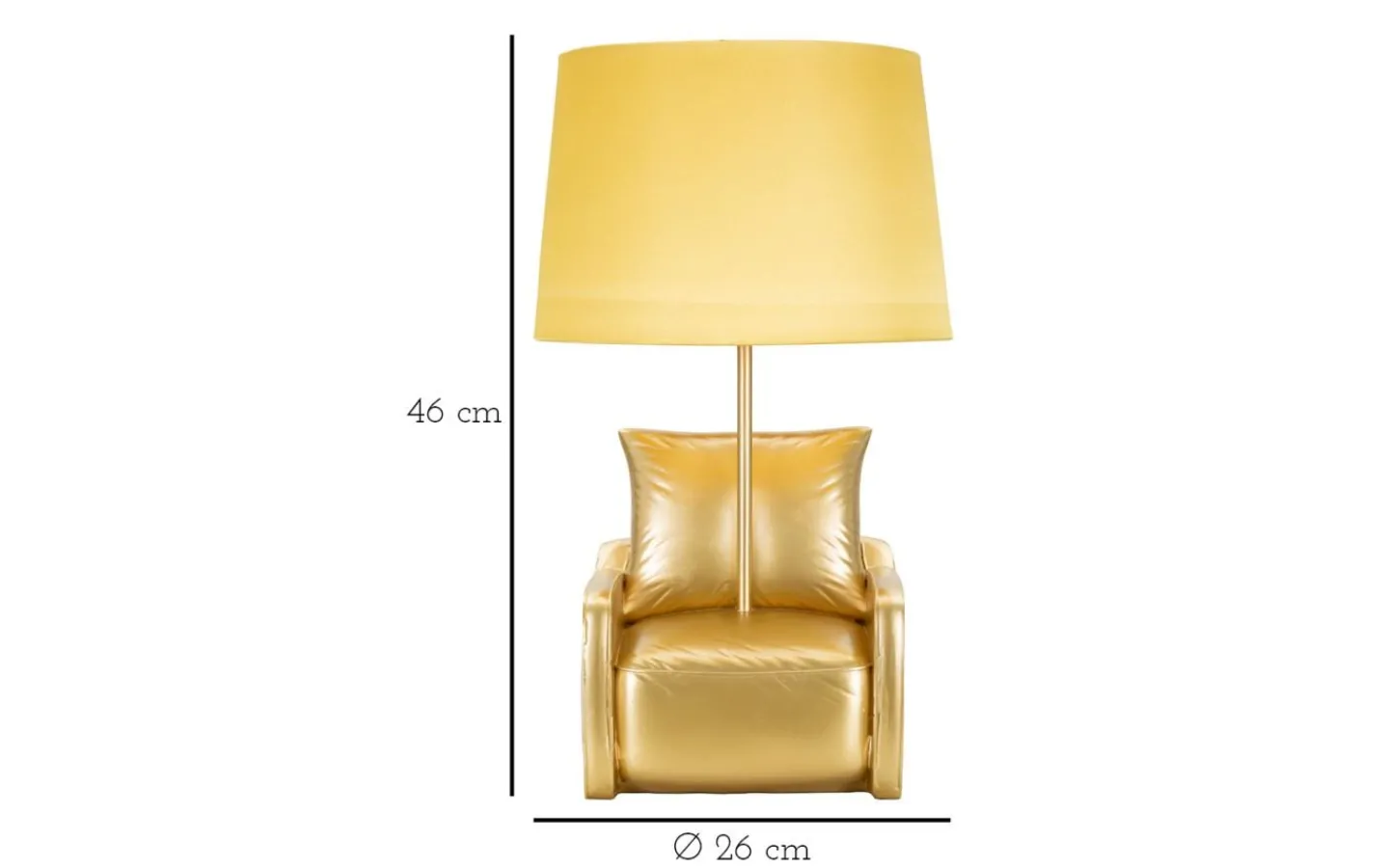 Bordslampor < Mauro Ferretti Midcentury Bordslampa 46cm Gul