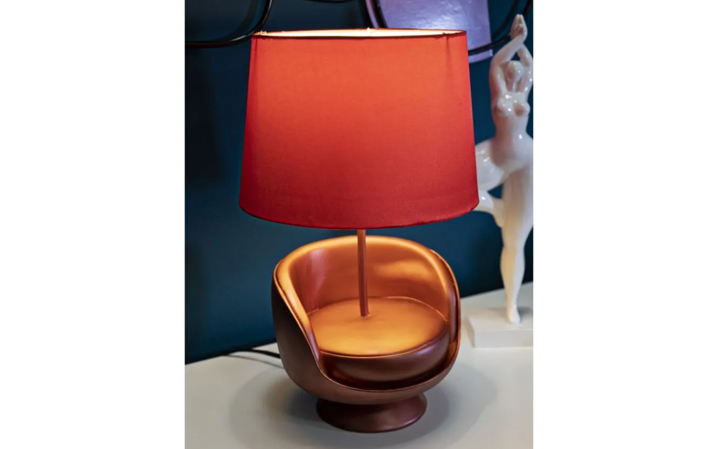 Bordslampor < Mauro Ferretti Midcentury Bordslampa 43cm Röd