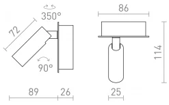 Läslampor < Rendl Mig Vägglampa LED 3W 3000K Vit