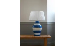 Lampfötter < Hallbergs Ming Lampfot 51cm Royal Blue Stripe