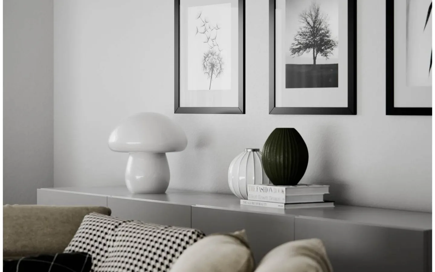 Bordslampor-By Rydens Mira Mushroom Bordslampa 30cm Vit