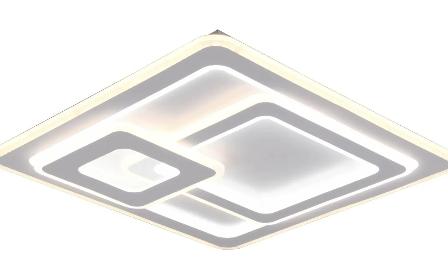 Plafonder-Trio Lighting Mita Plafond LED 51x51cm fyrkantig mattvit