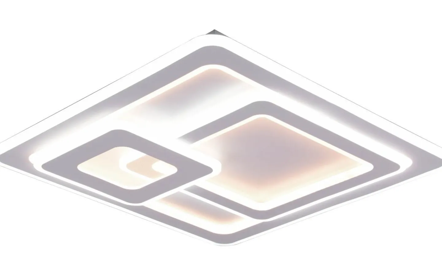 Plafonder-Trio Lighting Mita Plafond LED 51x51cm fyrkantig mattvit