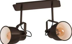 Takspot Med 2 Lampor-Eglo Mitchley Takspotlight 47cm 2L Mörk Brons