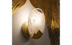 Lampetter-Mauro Ferretti Moderno Vägglampa Månen 20cm Guld