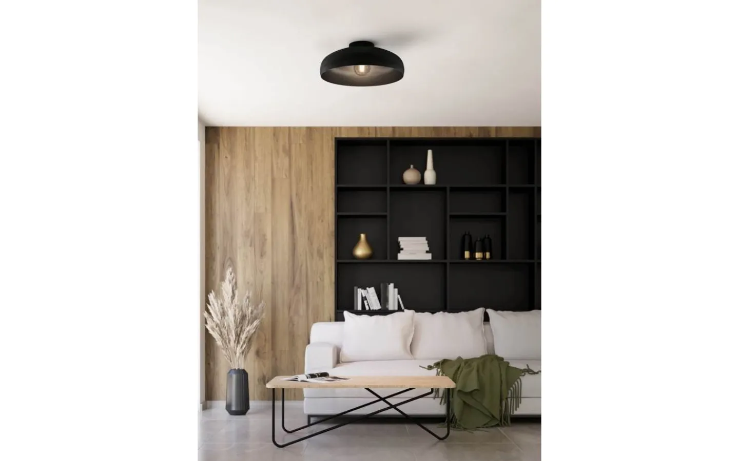 Plafonder < Eglo Mogano Plafond 40cm Svart