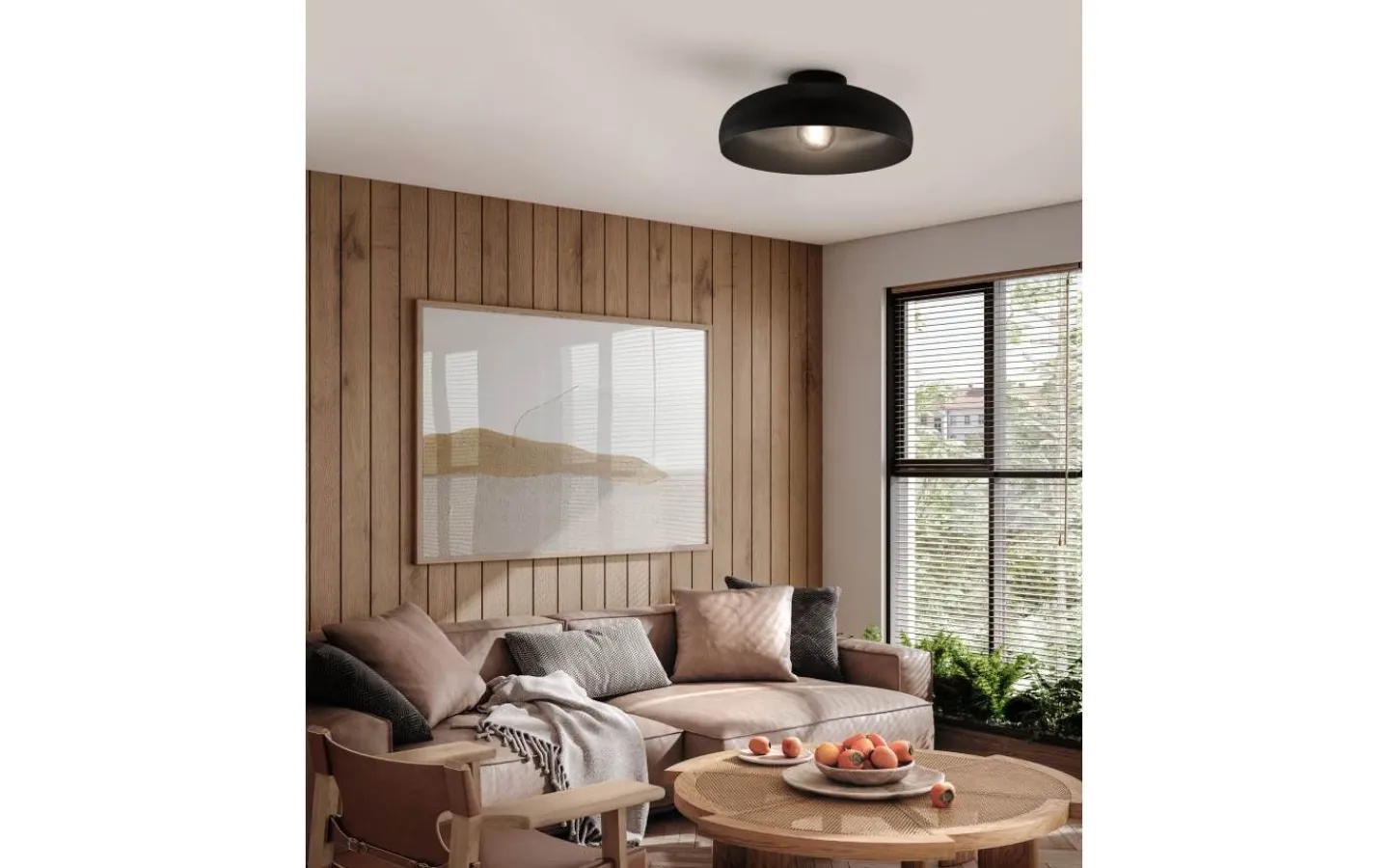 Plafonder < Eglo Mogano Plafond 40cm Svart
