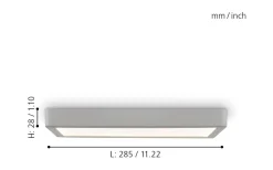 Plafonder < Eglo Molay Square Plafond 29cm LED 3000K 20,5W Grå