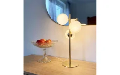 Bordslampor-Aneta Molekyl Bordslampa 46cm Mässing/Opal