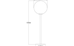 Vardagsrum|Sovrum < Aneta Molekyl Bordslampa 1L 43cm Svart/Rök