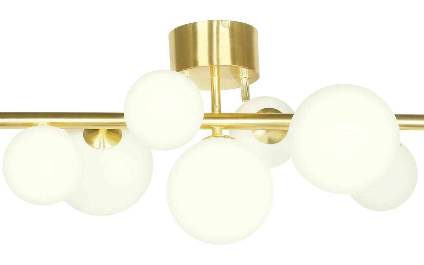 Hall & Trappa|Sovrum-Aneta Molekyl Plafond 58cm Mässing/Vit