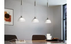 Avlånga Taklampor-Eglo Montefio Taklampa 89cm LED 3000K 3x6,5W Nickel